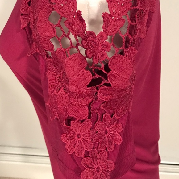 2/$10 Beautiful Burgundy Dressy Blouse - Picture 6 of 8